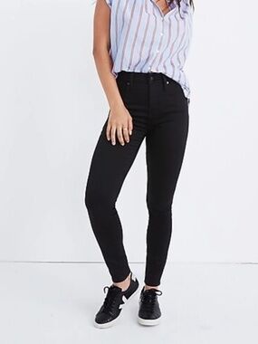 Madewell Curvy High Rise Skinny Jeans in Carbondale Wash Black Size 26